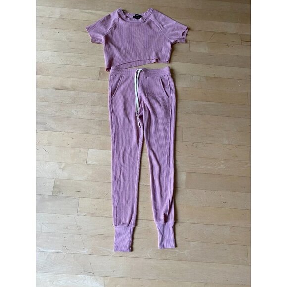 TWENTY Montreal 2 Piece Set Sz XSmall BNWOT Thermal Waffle Jogger - Picture 2 of 9